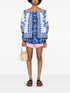 FLORA TAPESTRY OFF-WHITE LONG SLEEVE BLOUSE
